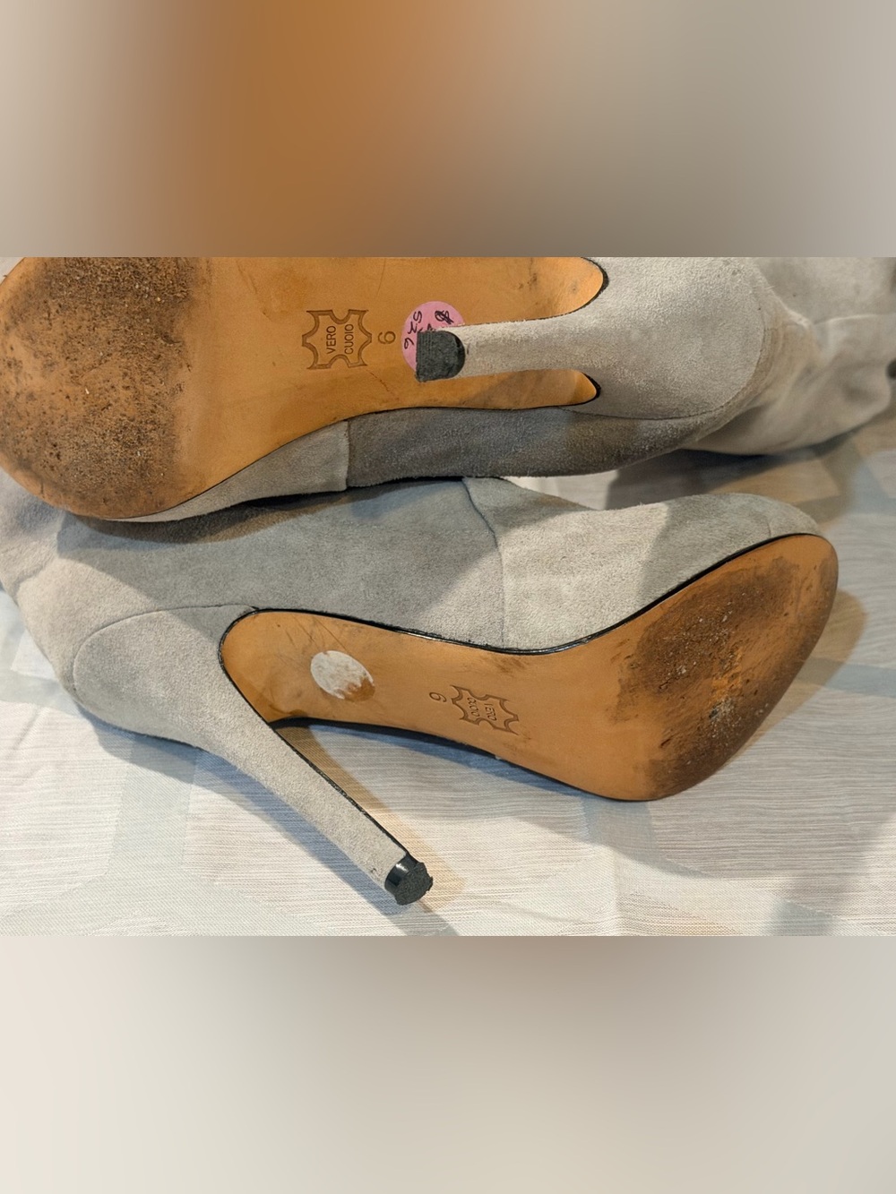 EUC🌼💝Dolce Vita 
Suede High-Heel Knee Boots with Yellow Flower Accent. - Picture 10 of 11